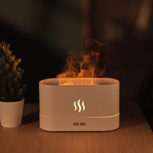 Aroma Diffuser med LED Flammeeffekt og Ultralydsteknologi