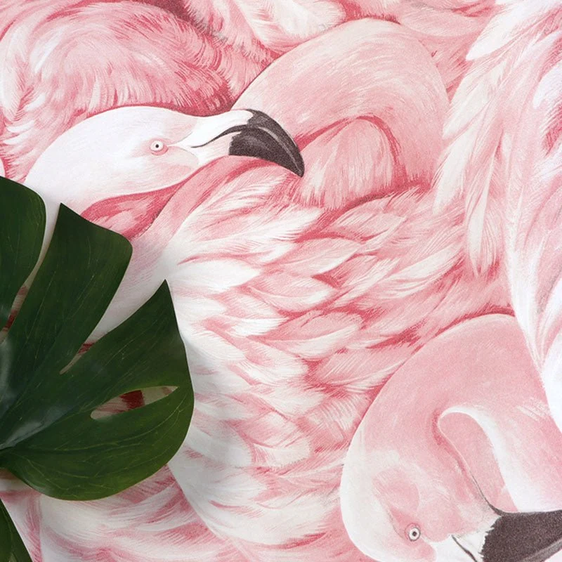 Rosa Tapet med Dyreliv - Skab Rolige og Elegante Rum