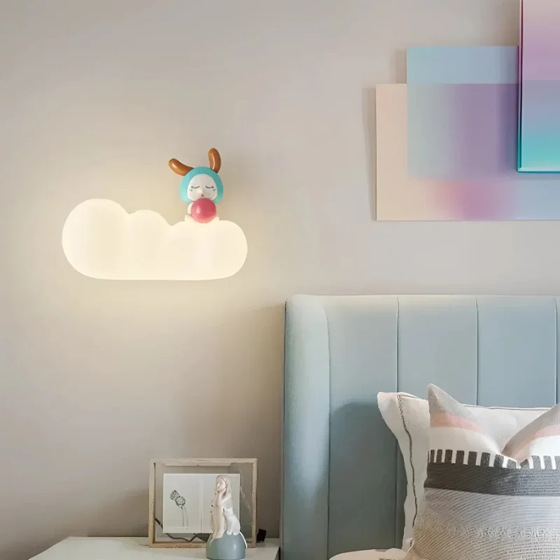 Skyformet Væglampe med Beroligende LED Lys til Børneværelse