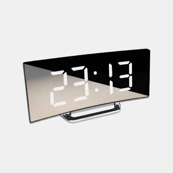 Elegant LED Vækkeur med Natlys for Roligere Morgener