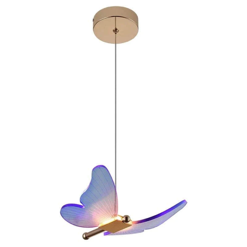 Elegant LED-væglampe i sommerfugleform til stemningslys