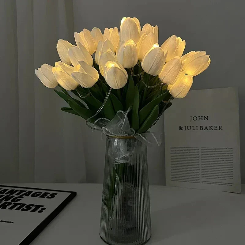 Tulipan LED Natlampe - Bærbar Hyggebelysning til Hjemmet