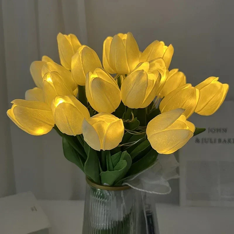 Tulipan LED Natlampe - Bærbar Hyggebelysning til Hjemmet