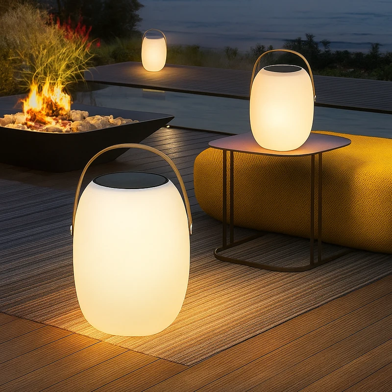 Bærbar LED Solcellelampe til Miljøvenlig Havehygge