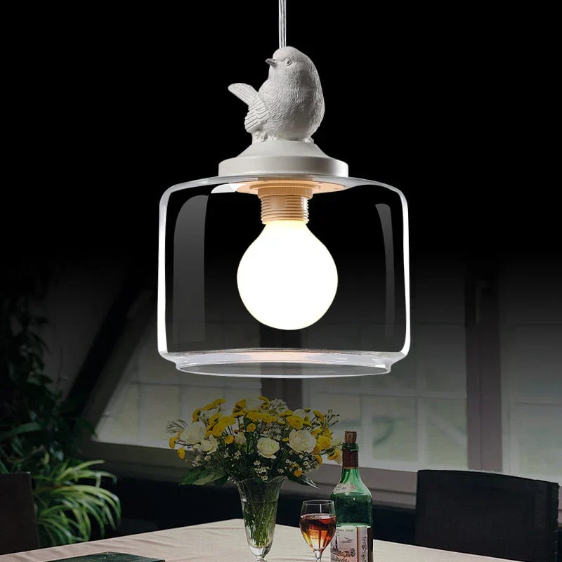 Energibesparende LED-hængelampe med fugleinspireret design