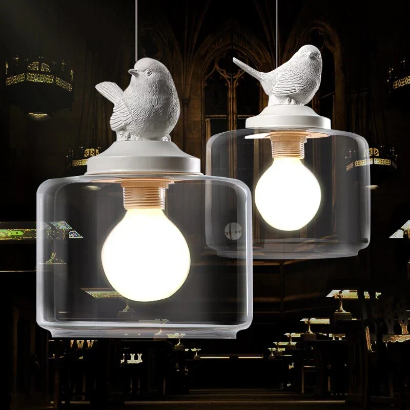 Energibesparende LED-hængelampe med fugleinspireret design