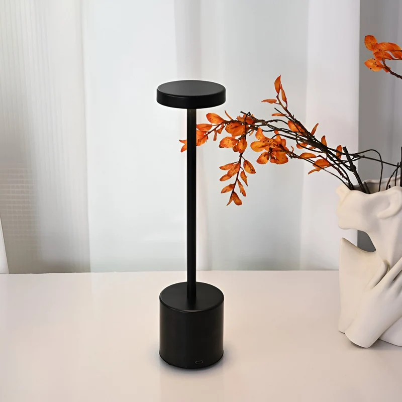 Trådløs Retro Bordlampe – Dæmpbar og Genopladelig Komfort