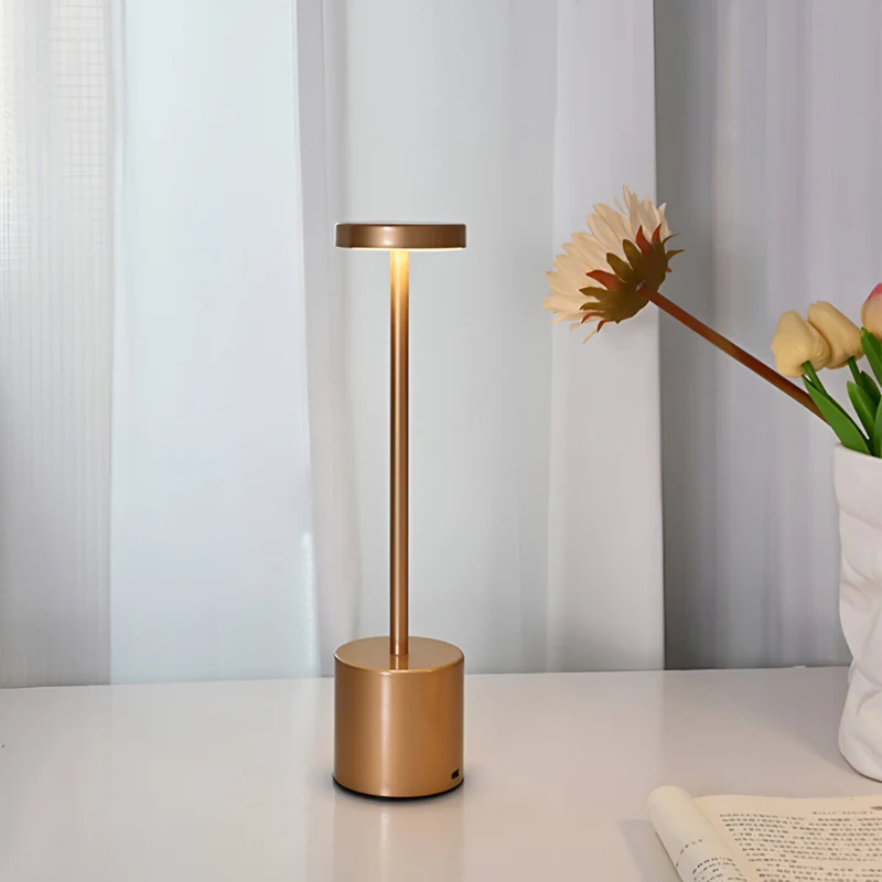 Trådløs Retro Bordlampe – Dæmpbar og Genopladelig Komfort