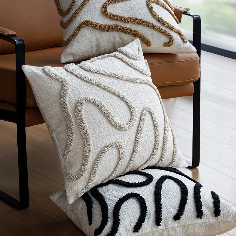 Luksuriøs Boho Chenille Pude 45x45 cm - Blød og Stilfuld