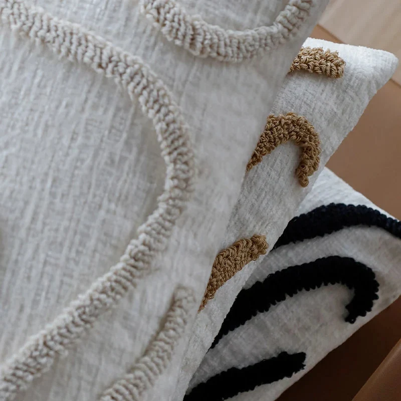 Luksuriøs Boho Chenille Pude 45x45 cm - Blød og Stilfuld