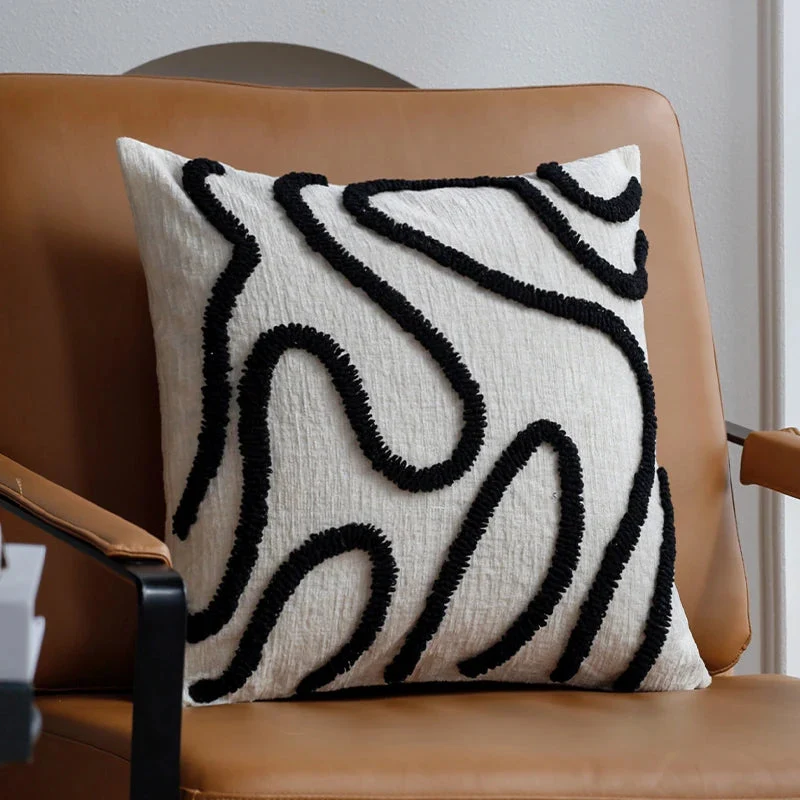 Luksuriøs Boho Chenille Pude 45x45 cm - Blød og Stilfuld