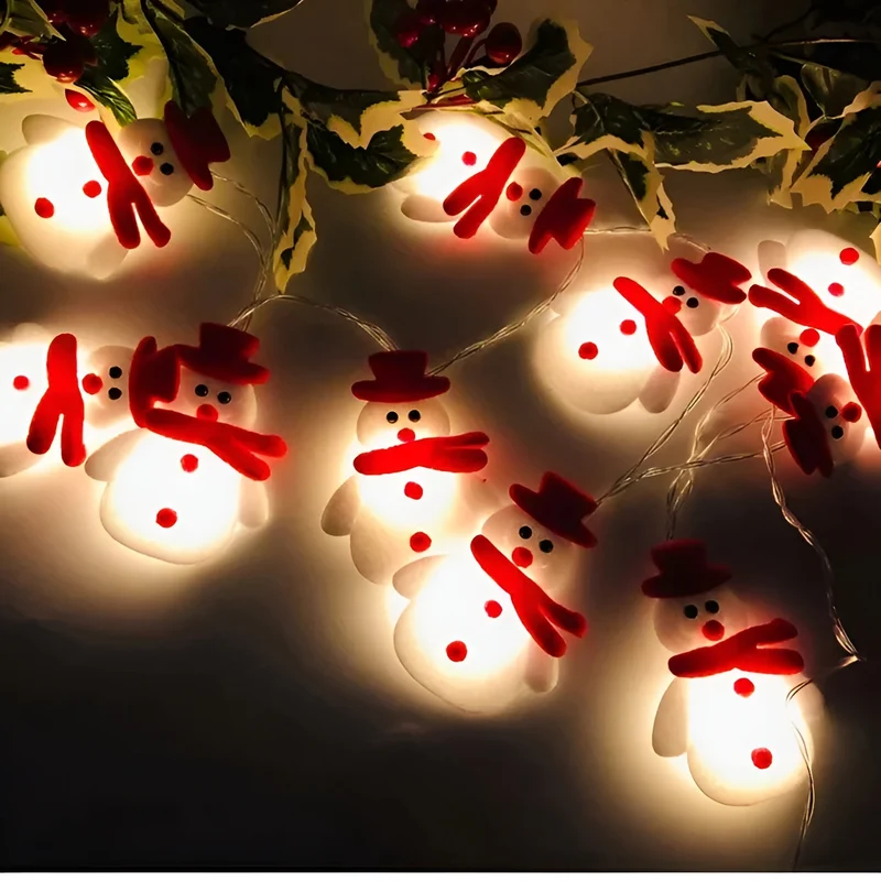 LED Lyskæde med Snemænd – Fleksibel Julebelysning