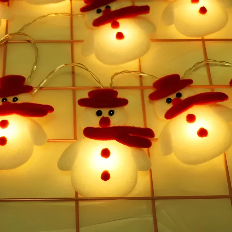 LED Lyskæde med Snemænd – Fleksibel Julebelysning