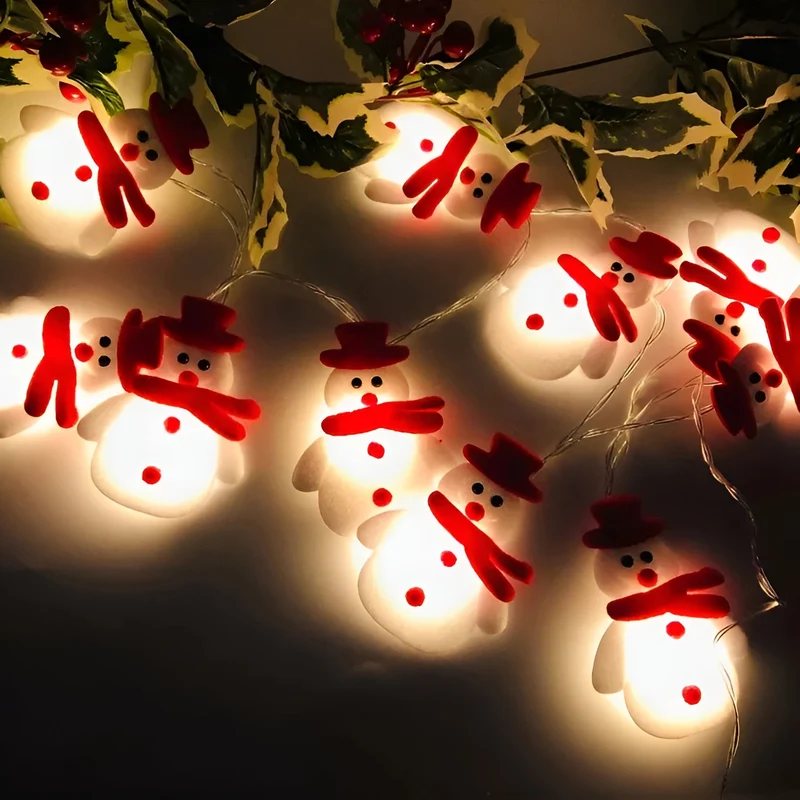 LED Lyskæde med Snemænd – Fleksibel Julebelysning