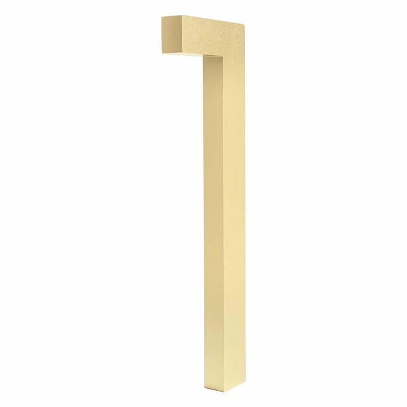 Elegant Flydende Husnummer i Messing med 3D Effekt