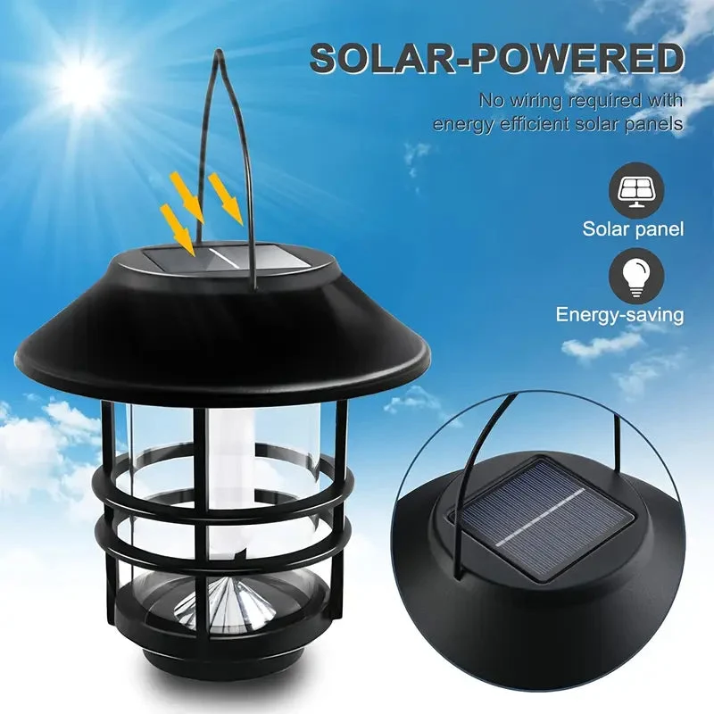 Solarlampe med Flammende Lys - Energibesparende Havelampe
