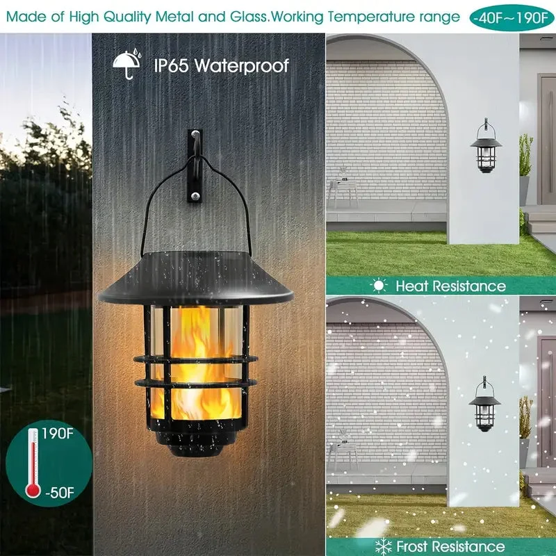 Solarlampe med Flammende Lys - Energibesparende Havelampe