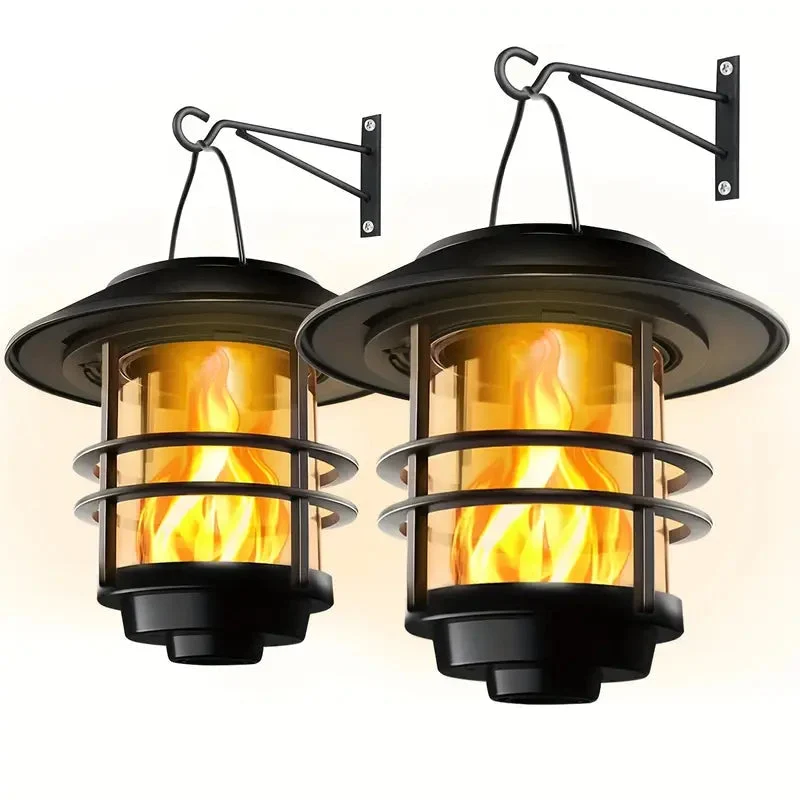Solarlampe med Flammende Lys - Energibesparende Havelampe