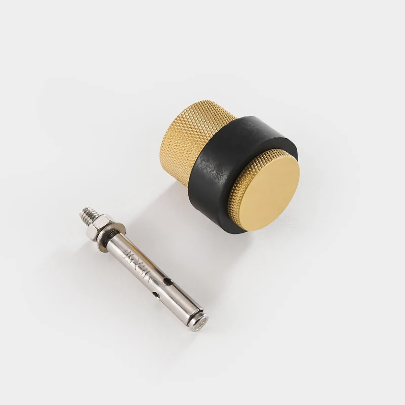 Elegant Dørstopper i Massivt Messing - Støjdæmpende Design