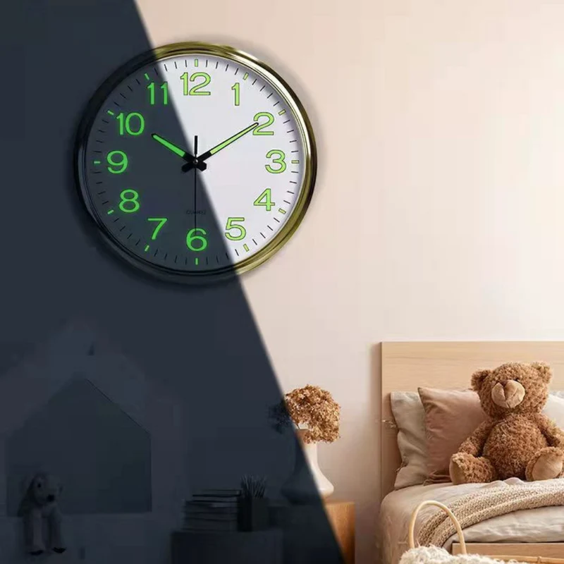 Stor Moderne Vægur med LED-Display i Sort - Stilfuldt Design