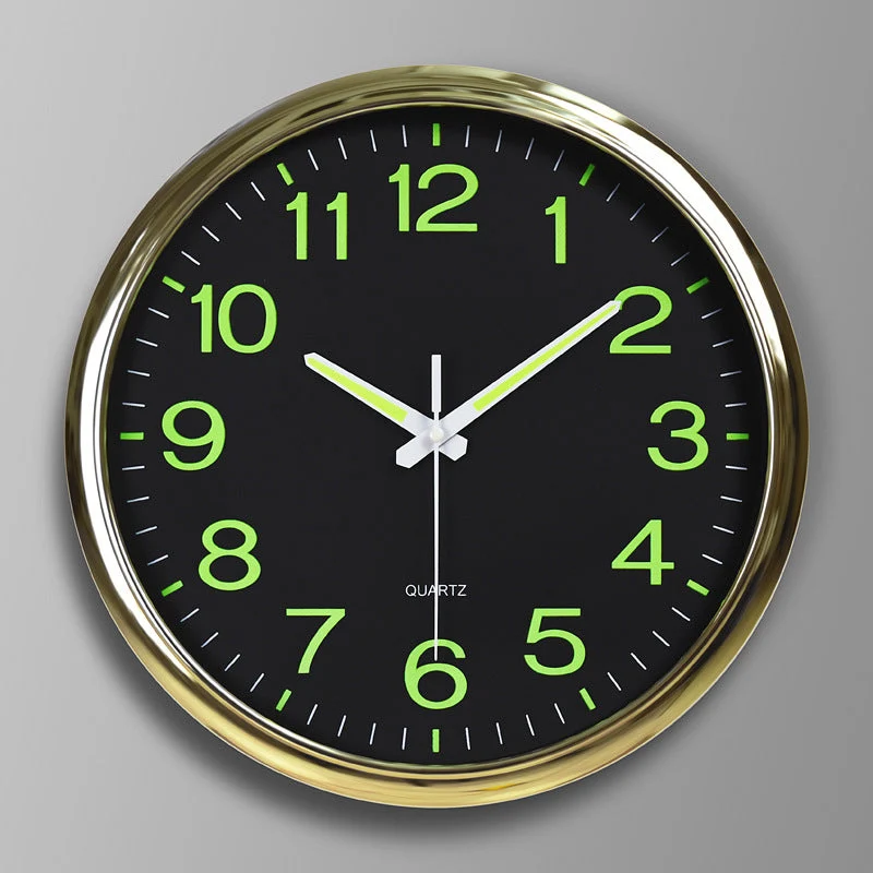 Stor Moderne Vægur med LED-Display i Sort - Stilfuldt Design