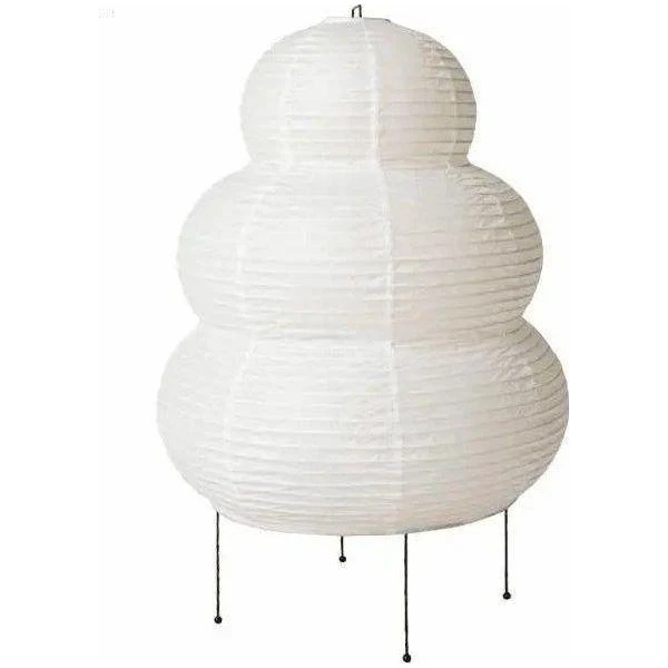 Elegant Gulvlampe i Rejspapir med Beroligende Atmosfære
