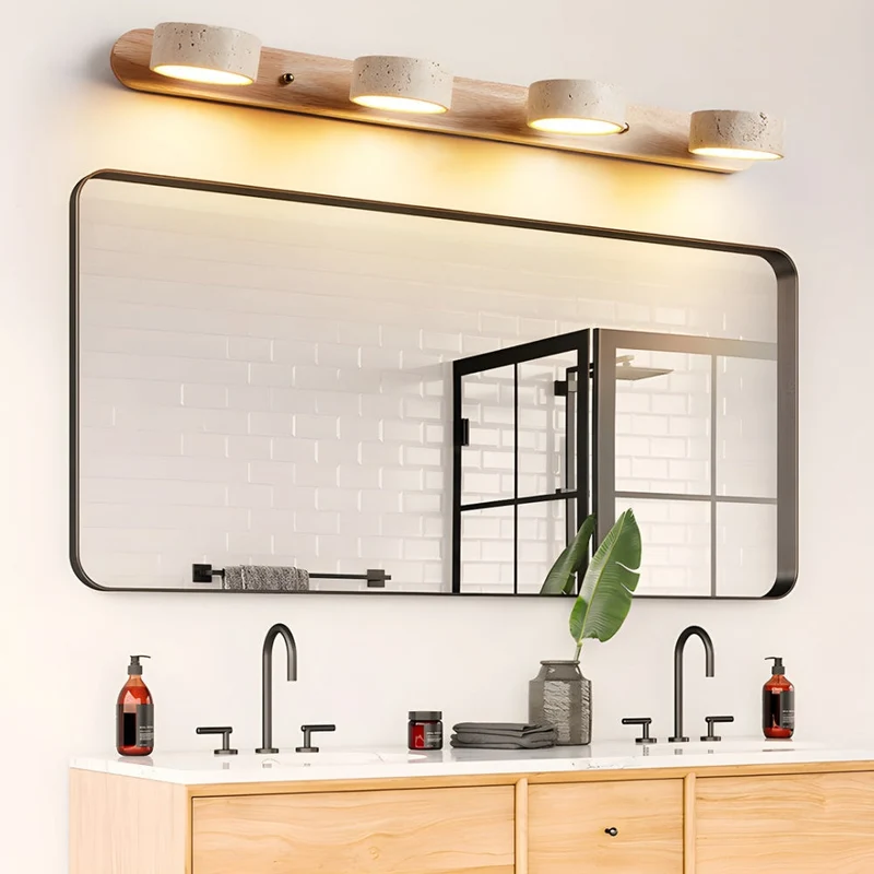 Elegant LED Væglampe i Travertin med Japandi Design