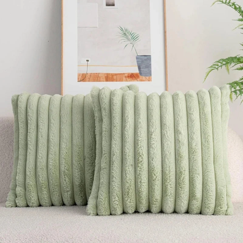 Luksuriøst Pude i Plys 45x45 cm – Komfort til Sofa & Seng
