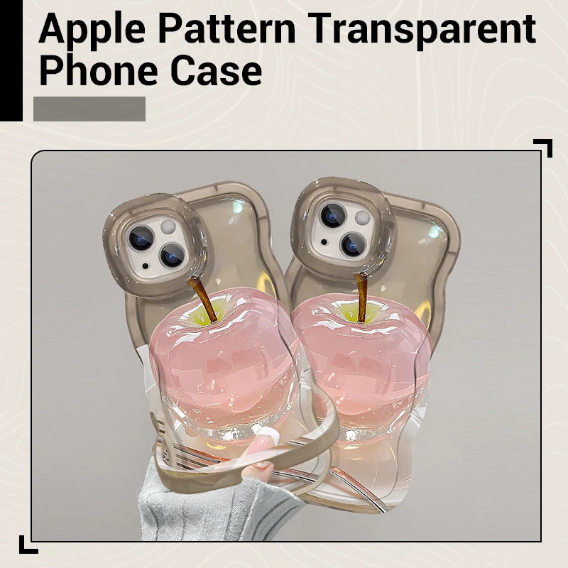 Frugtmønster Gennemsigtigt iPhone Cover med Stander