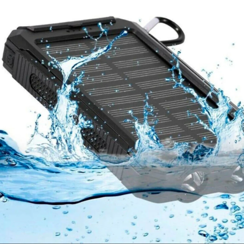 Bærbar 20,000mAh soloplader med dobbelte USB-udgange