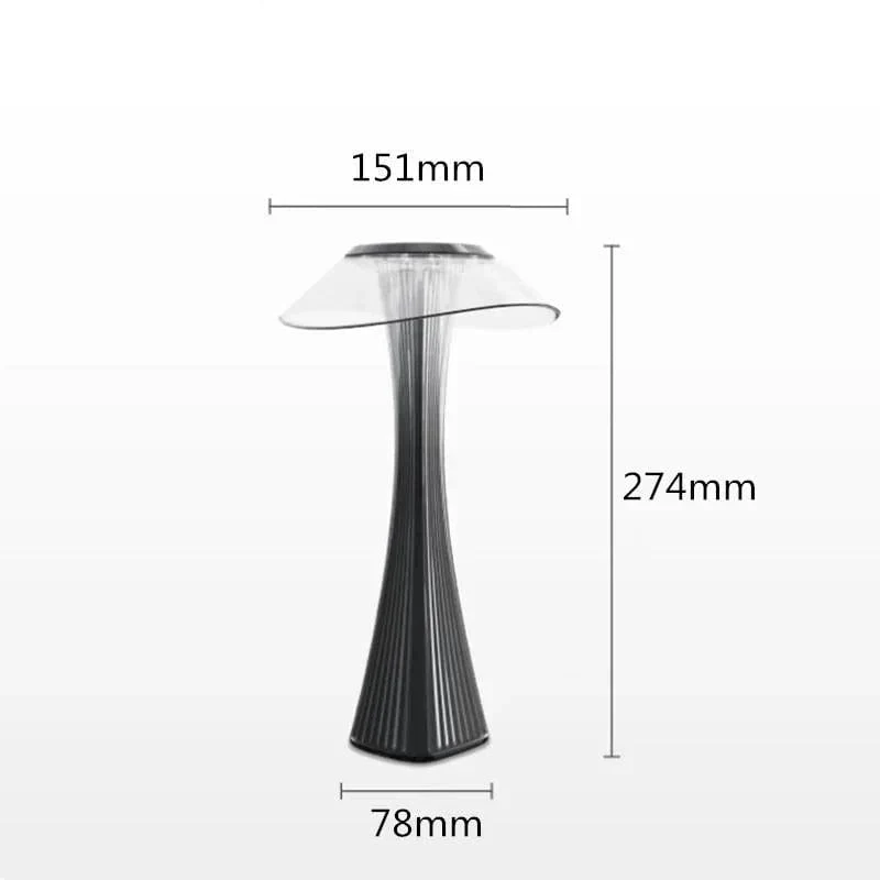Elegant krystallys bordlampe | Trådløs og genopladelig