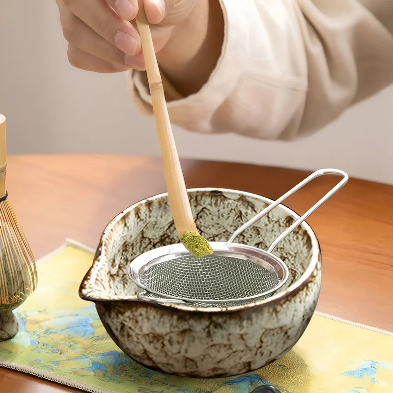 Eksklusivt Matcha Teesæt i Bambus og Keramik – Perfekt Ritual