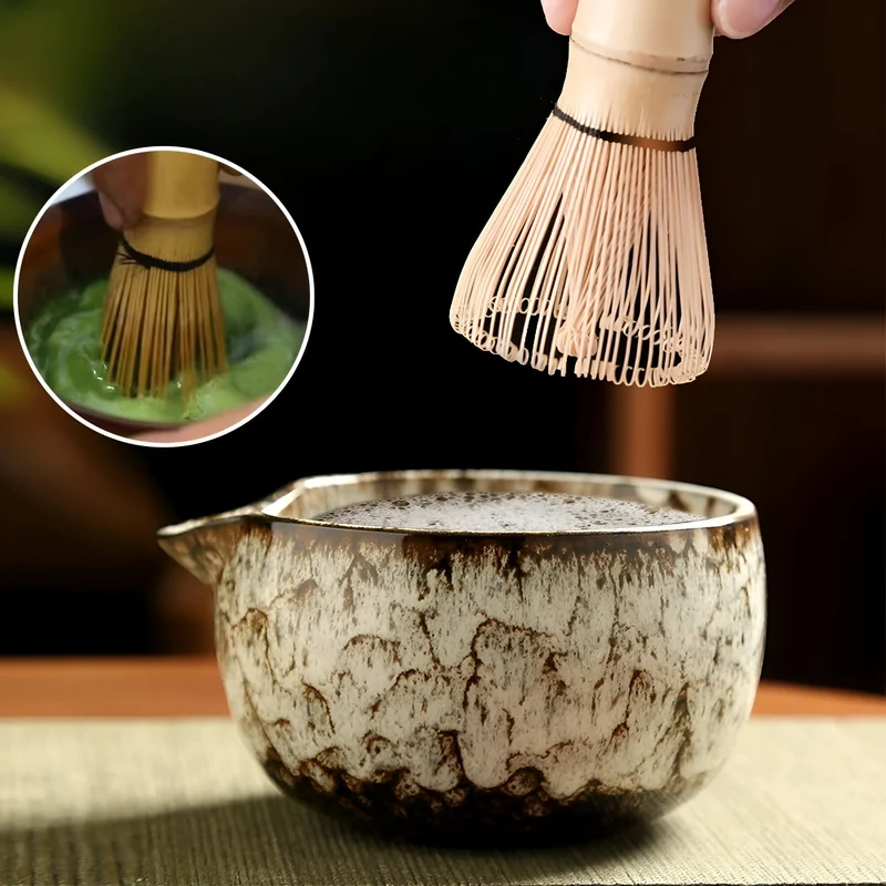 Eksklusivt Matcha Teesæt i Bambus og Keramik – Perfekt Ritual