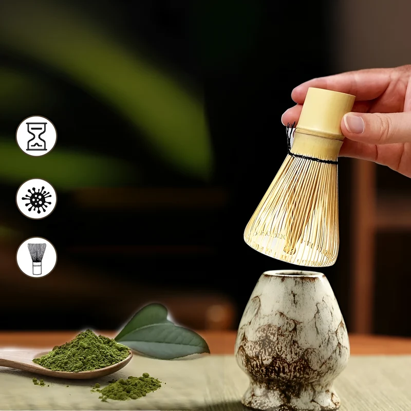 Eksklusivt Matcha Teesæt i Bambus og Keramik – Perfekt Ritual