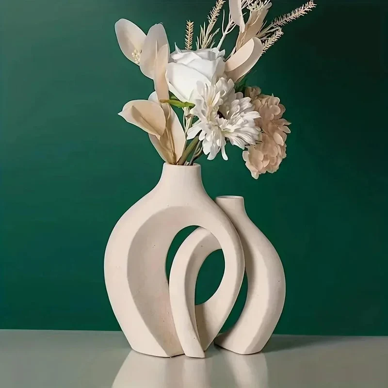 Stilfulde Keramiske Vaser Sæt | Tidløs Elegance til Dit Hjem