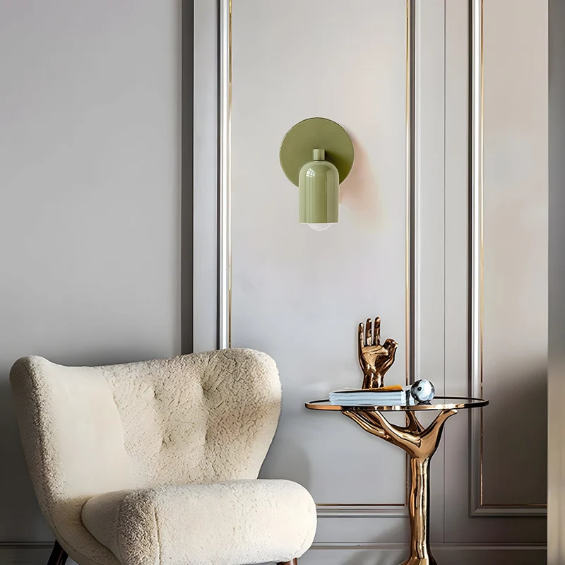 Stilren LED Væglampe med Glashaube - Elegant Belysning