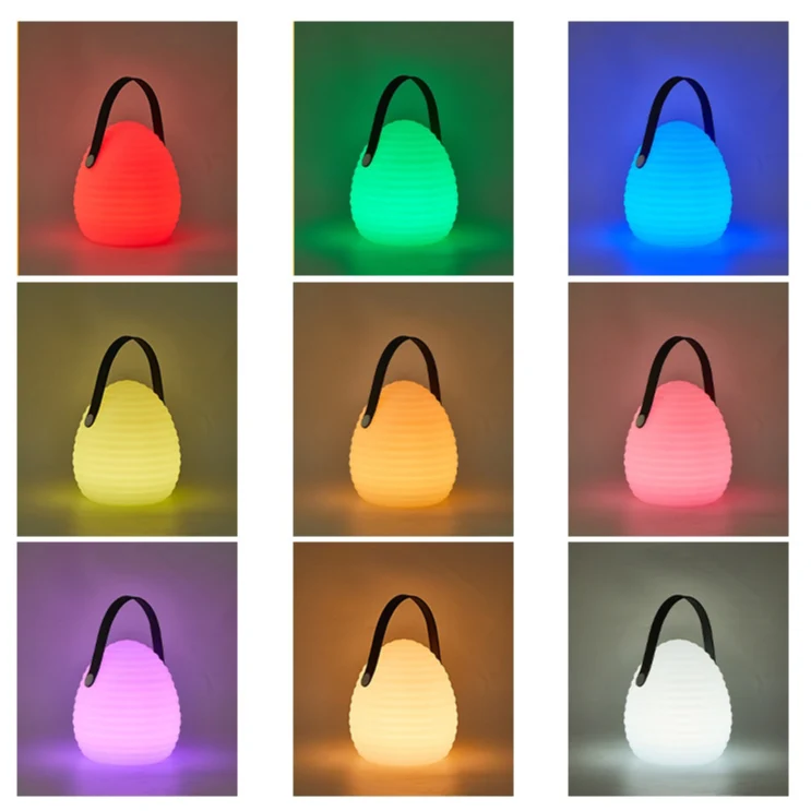 Elegant LED Udendørslampe med Farverigt Lys til Haven