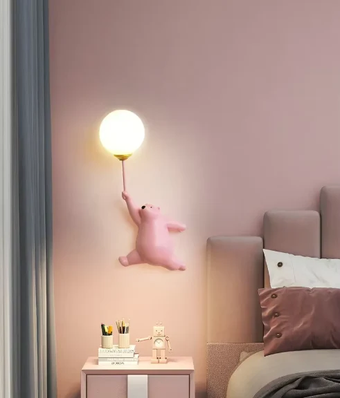 Unik LED Børnelampe med 3D-Måne - Beroligende Natlys