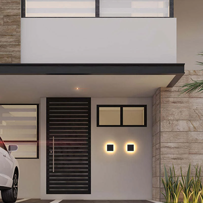 Energibesparende udendørs LED væglampe med rundt design