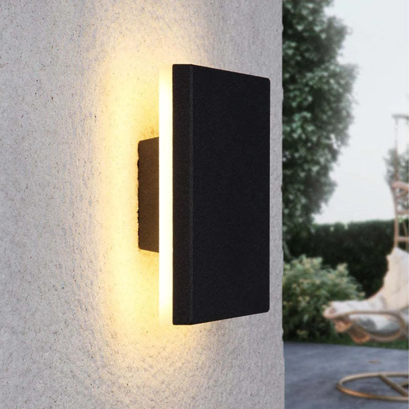 Energibesparende udendørs LED væglampe med rundt design