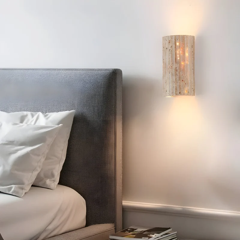 Naturstens LED Væglampe - Elegant og Energibesparende Belysning
