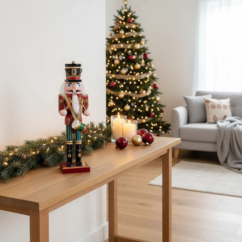 Klassisk Nøddeknækkerfigur i Harpiks til Julehygge
