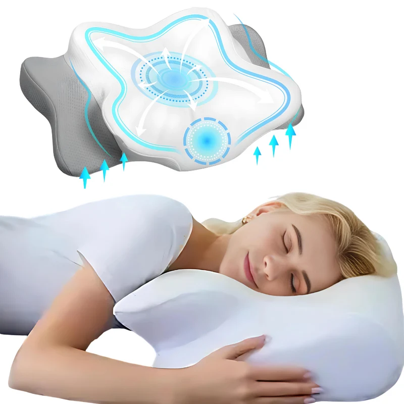 Ergonomisk 3D Sovepude til Sidesovere – Optimal Komfort