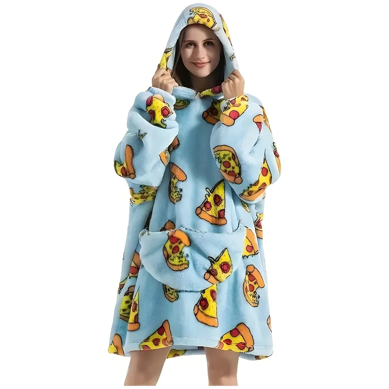 Vendbar Fleece Kapuzen-Tæppe – Ultimativ Komfort & Stil