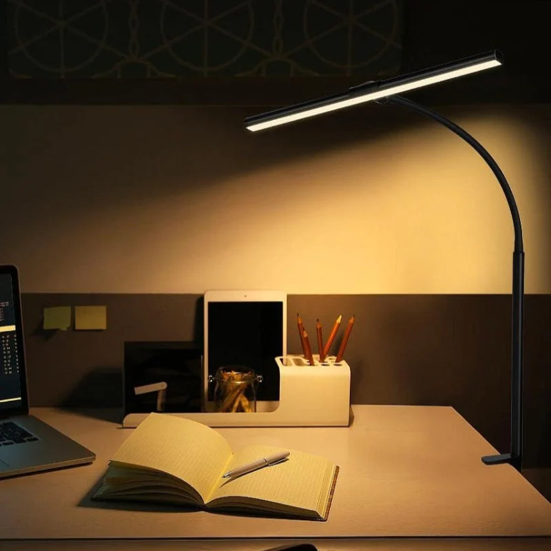 Fleksibel LED Skrivebordslampe med Klemme til Ergonomisk Lys