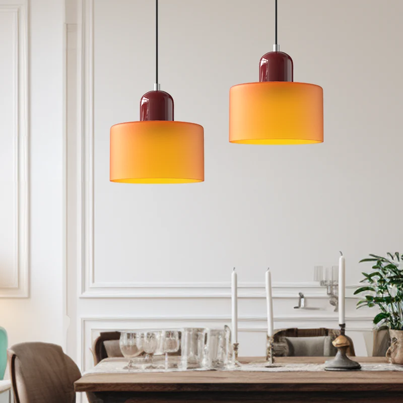 Stilfuld Glaspendel Lampe med Blød Stemningsbelysning