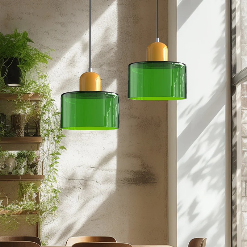 Stilfuld Glaspendel Lampe med Blød Stemningsbelysning