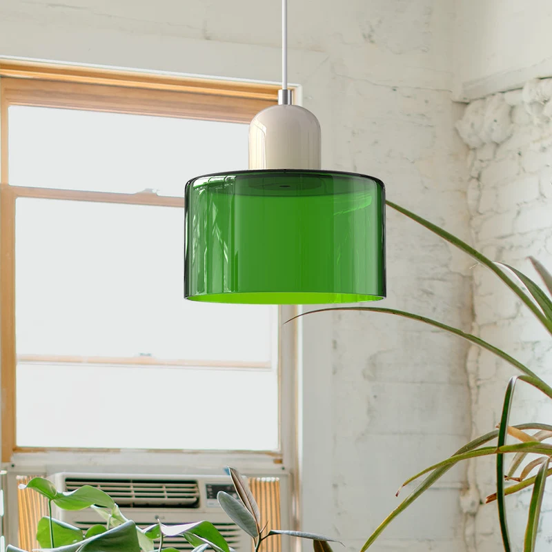 Stilfuld Glaspendel Lampe med Blød Stemningsbelysning