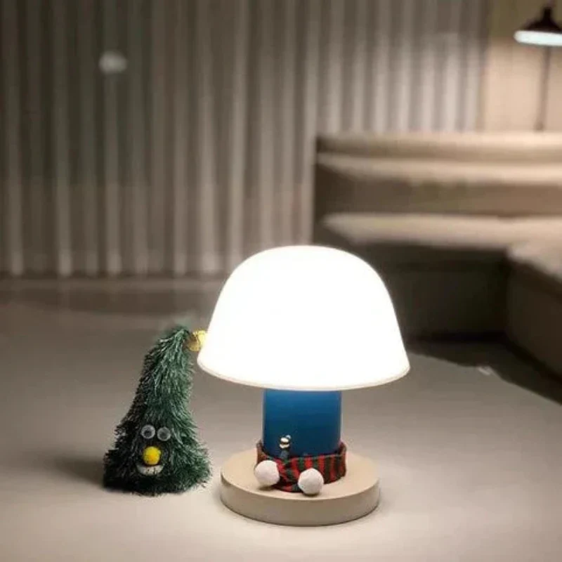 Svampeformet LED Bordlampe – Skab Hygge og Stil i Hjemmet