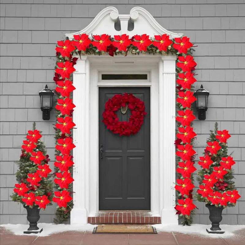 Energibesparende LED Poinsettia Lys - Skab Festlig Stemning